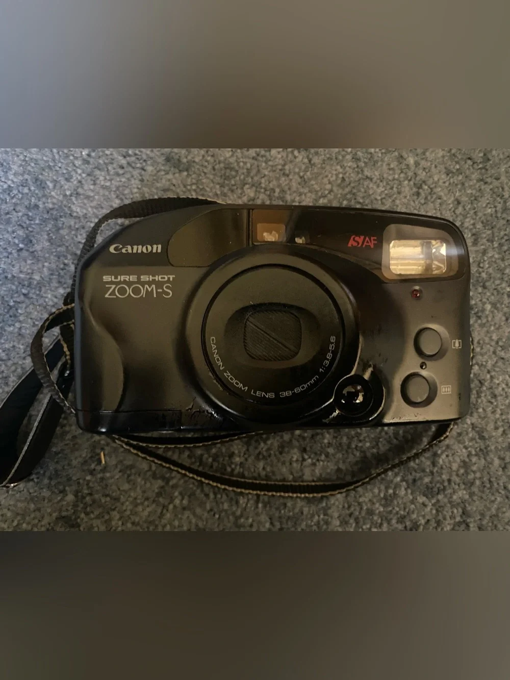 Canon Sure Shot Zoom-S Black Compact 35-60mm Film Camera